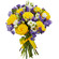 букет желтых роз и синих ирисов. Филиппины